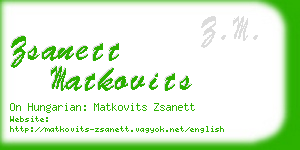 zsanett matkovits business card